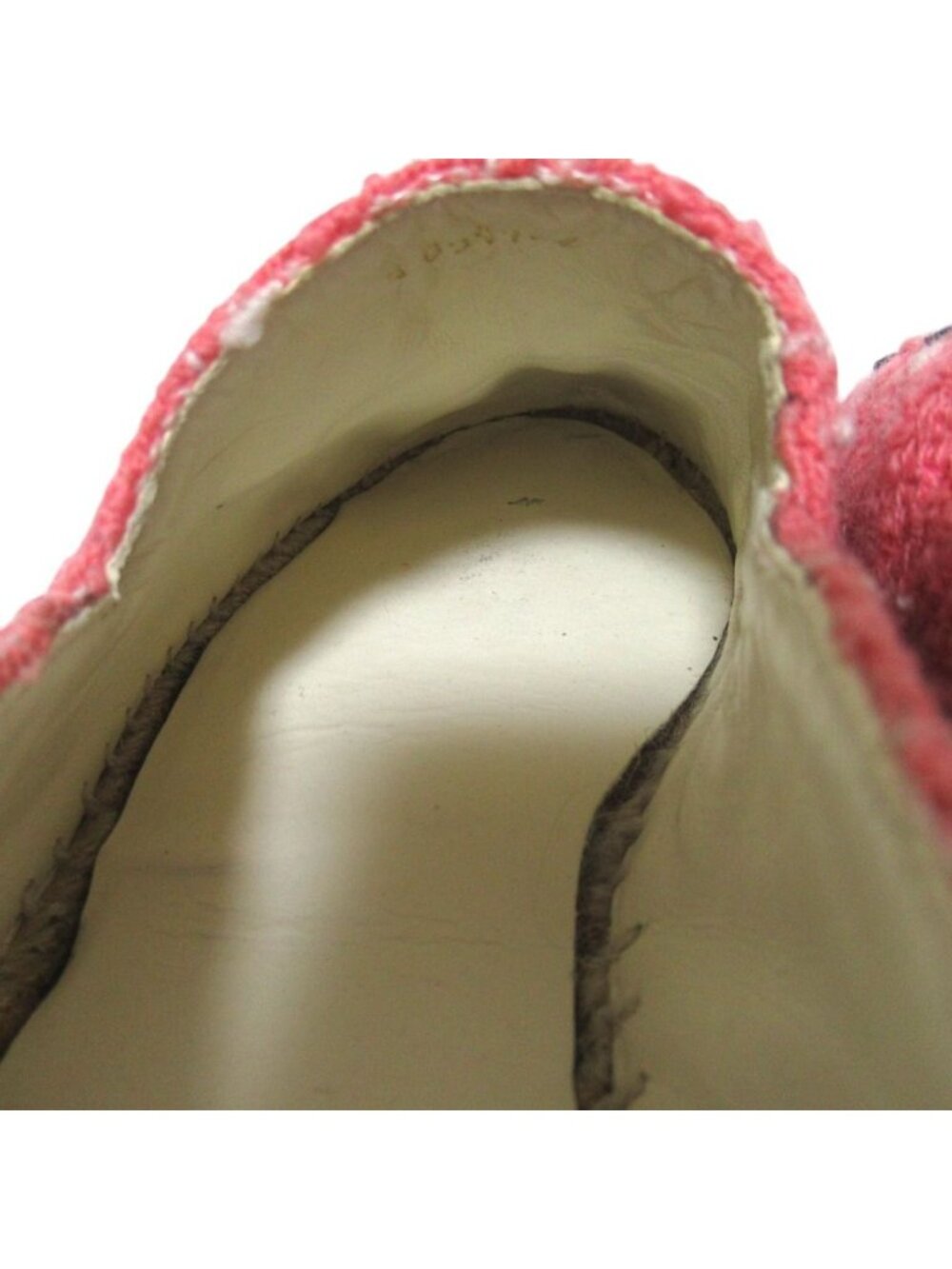 Chanel CC Logo Tweed Espadrilles Shoes Pink Black - Picture 7 of 10